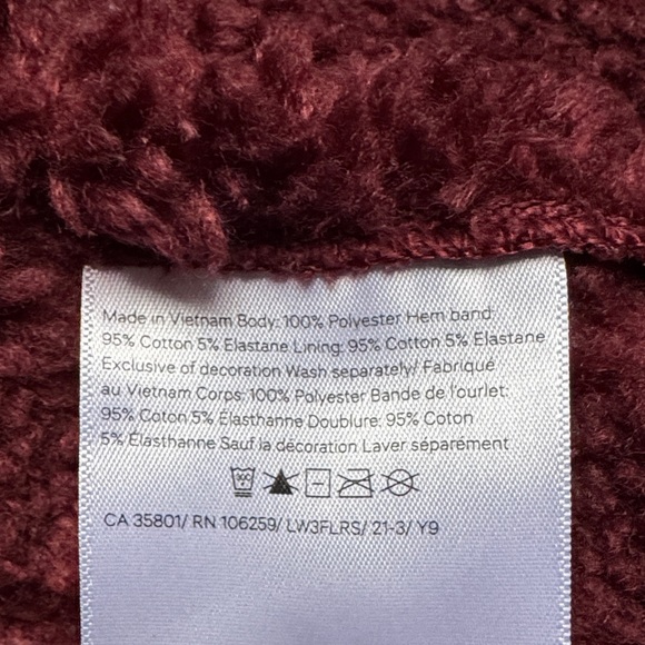 Lululemon Warm Restore Oh So Sherpa Pullover 1/2 Zip Up Burgundy Women’s 10 - Picture 9 of 14